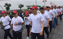 “放松心情，磨砺意志，超越自我” 正定公司参加徒步走活动